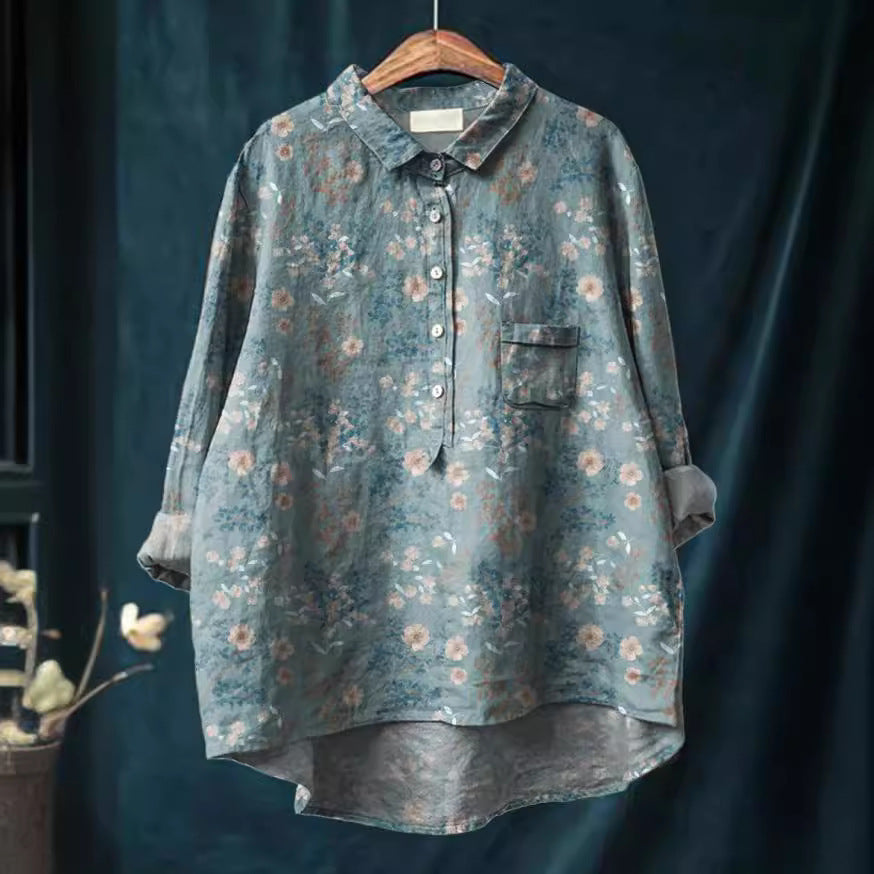 Ava | Bird Print | Casual Style | Button-Up Shirt