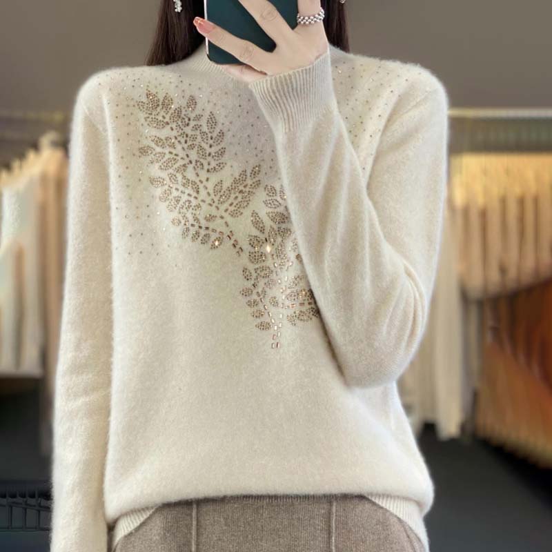 Stylish Embellished Knit Sweater | Everyday Elegance | Soft Knit Fabric