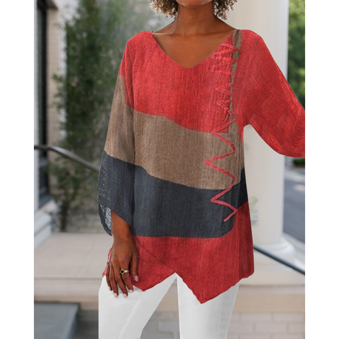Color Block Knit Sweater | Bold & Cozy | Effortless Casual Style