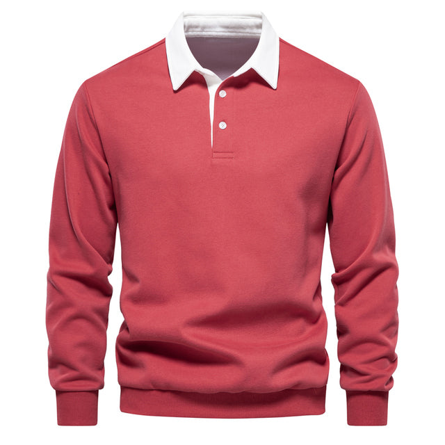 Classic Polo Sweatshirt | Multicolor | Casual | Cotton Blend