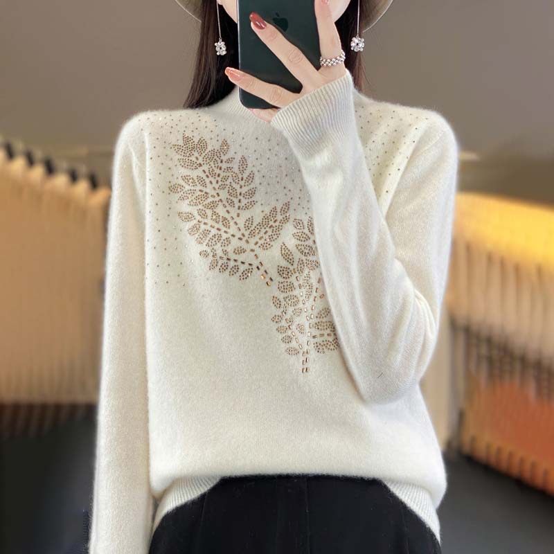 Stylish Embellished Knit Sweater | Everyday Elegance | Soft Knit Fabric