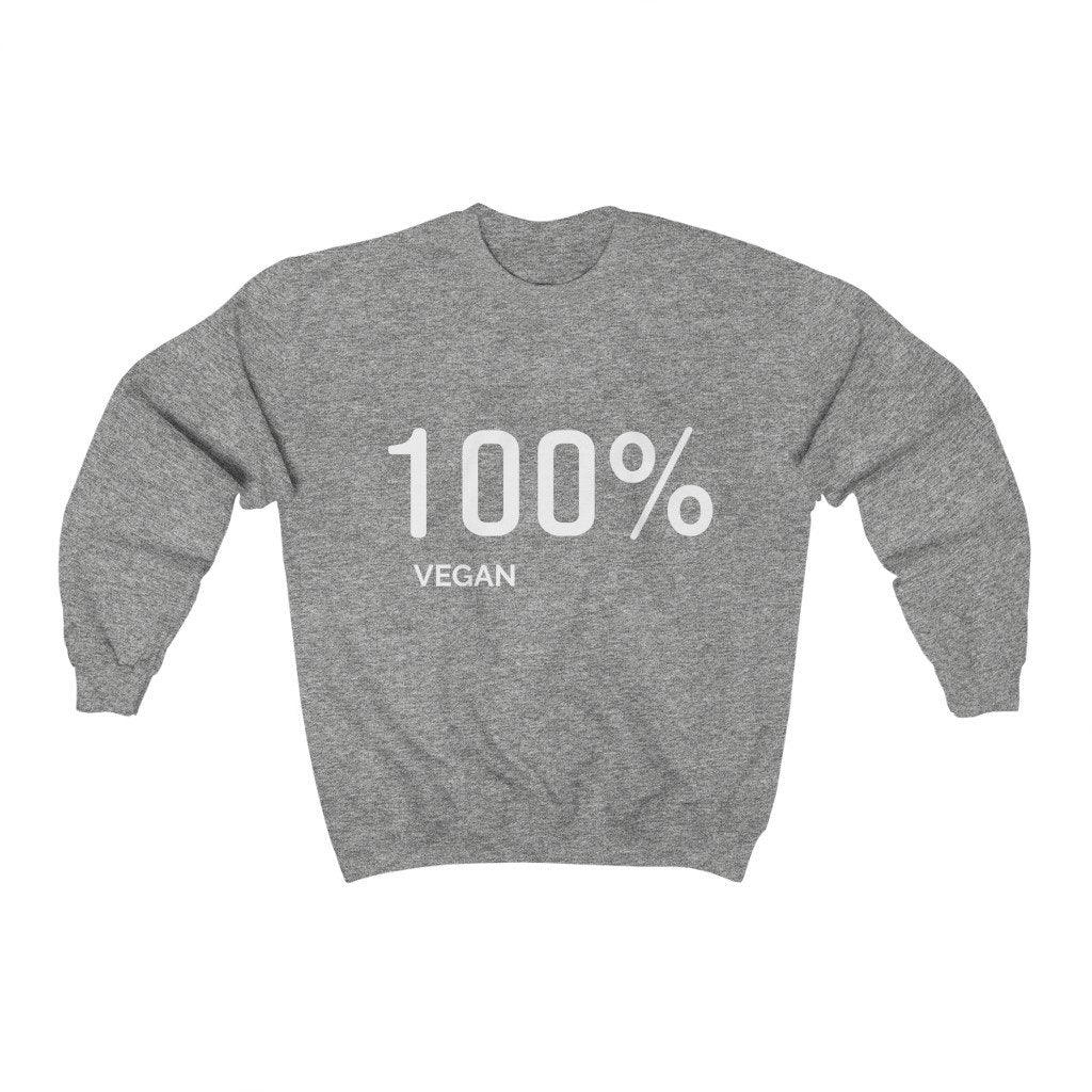 Crewneck Sweatshirt | Relaxed Fit | Minimalist "100%" Print