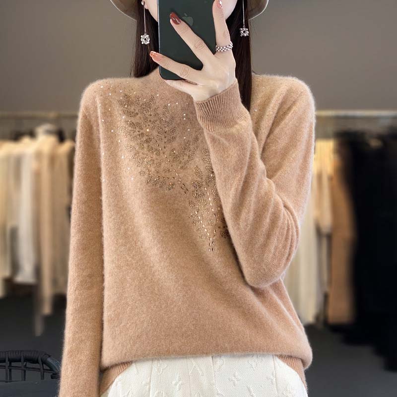 Stylish Embellished Knit Sweater | Everyday Elegance | Soft Knit Fabric