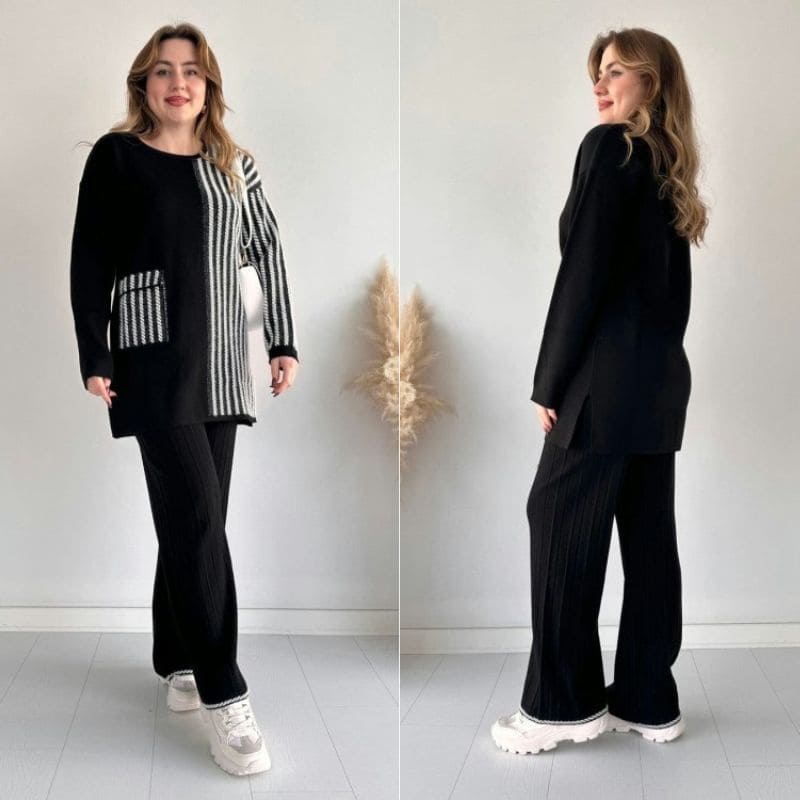 Striped Knit Set | Modern Comfort | Versatile Style