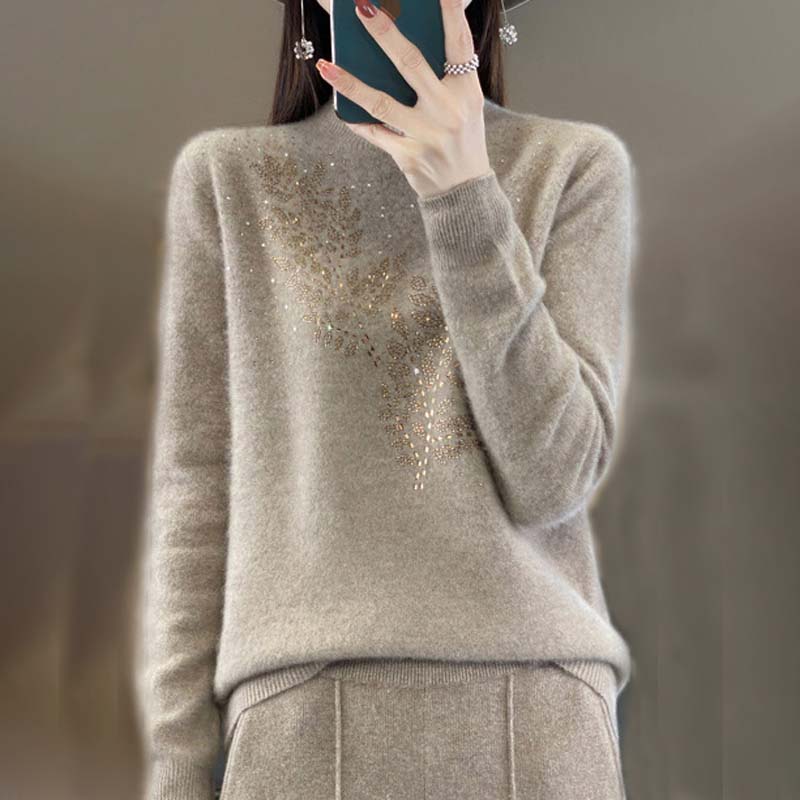 Stylish Embellished Knit Sweater | Everyday Elegance | Soft Knit Fabric