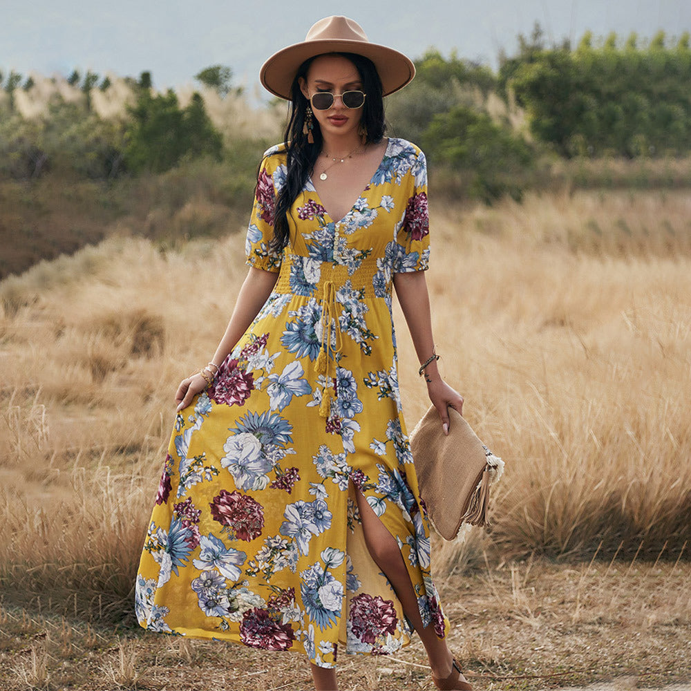 Amelia | Boho Maxi Dress | Cotton Blend