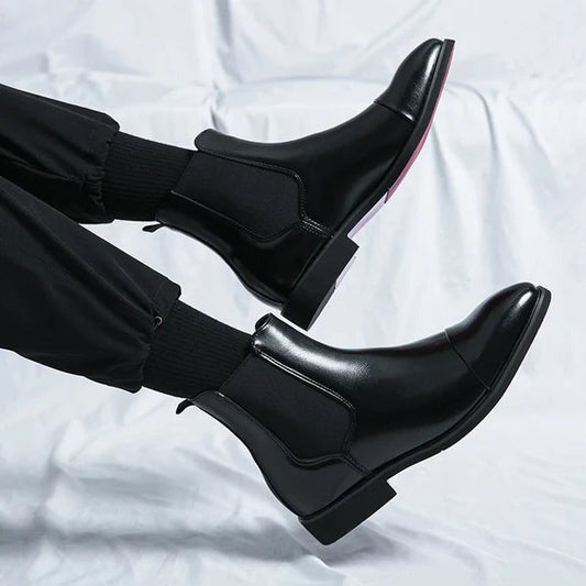 Men's Black Chelsea Boots | Black | Leather Upper | Elegant Design