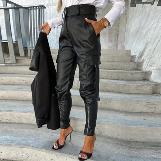 High-Waisted Leather Pants | Sleek Design | Versatile Style