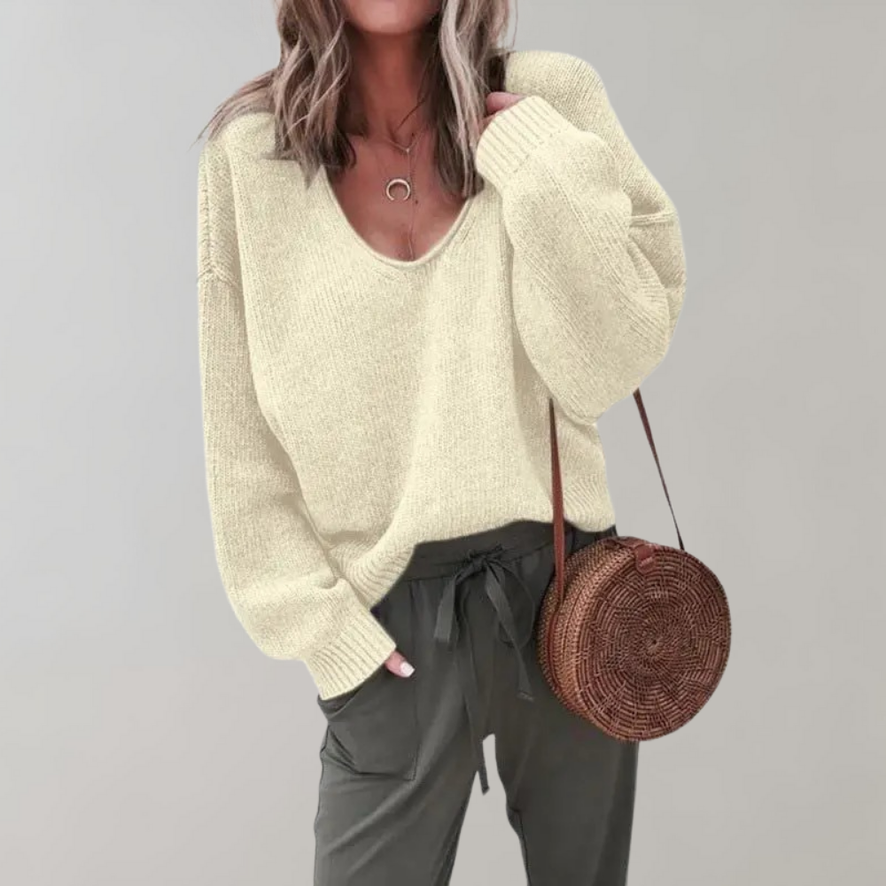 Cozy Knit V-Neck Sweater | Soft Knit | Casual Chic