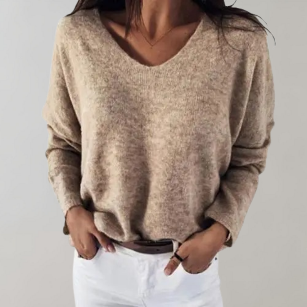 V-Neck Knit Sweater | Casual Comfort | Acrylic