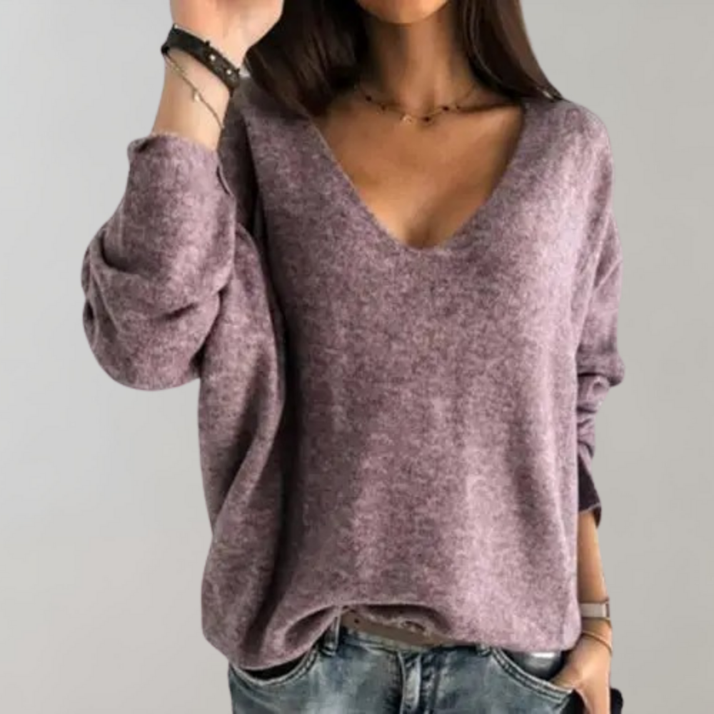 V-Neck Knit Sweater | Casual Comfort | Acrylic