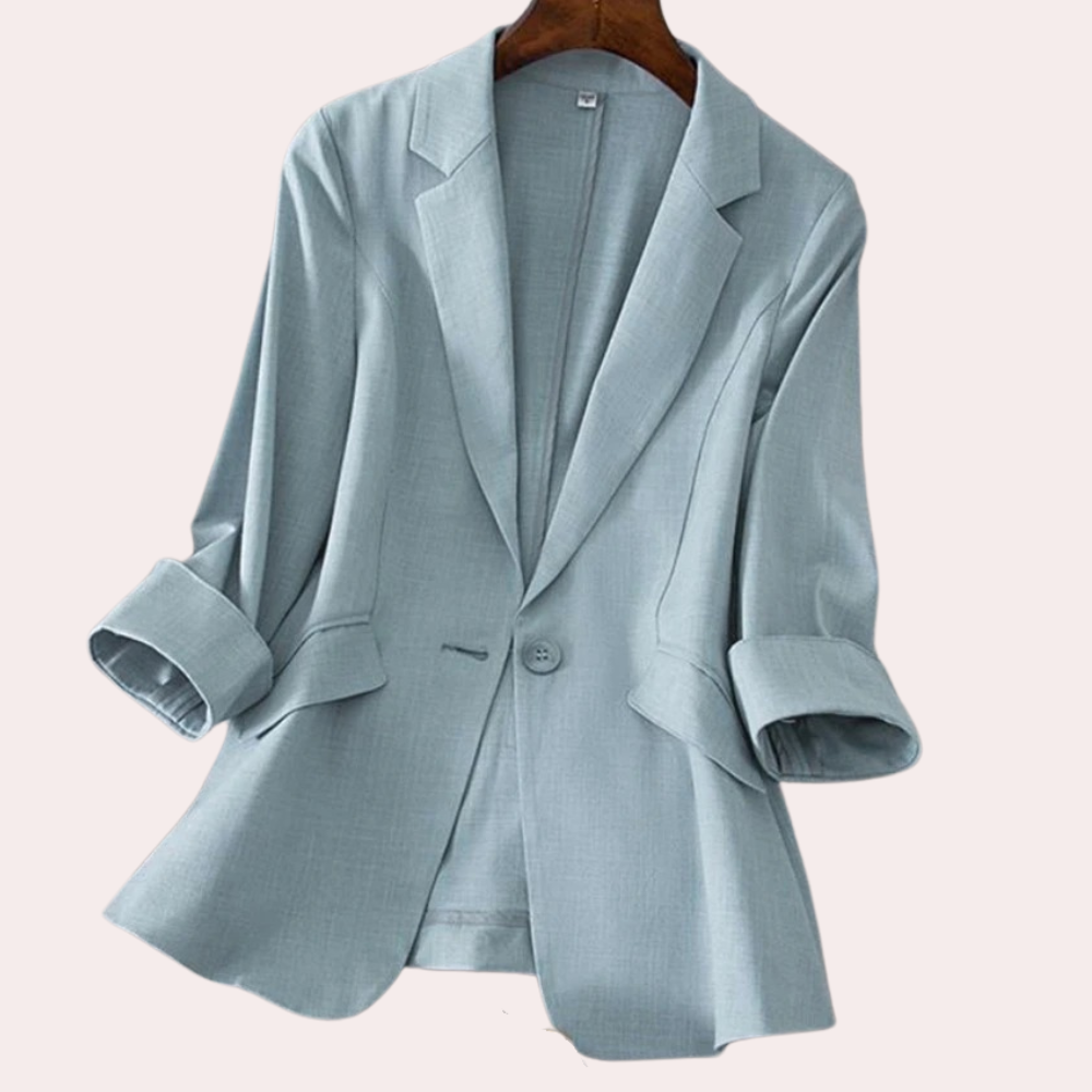 Chic 3/4 Sleeve Blazer | Cotton Blend | Versatile Occasions