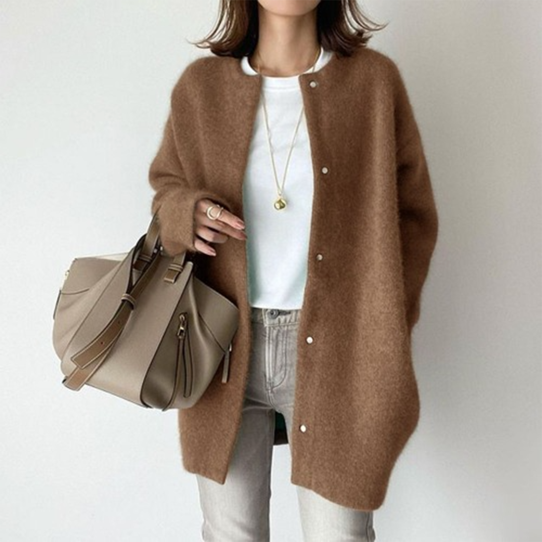 Chic Neutral Button-Up Cardigan | Effortless Elegance