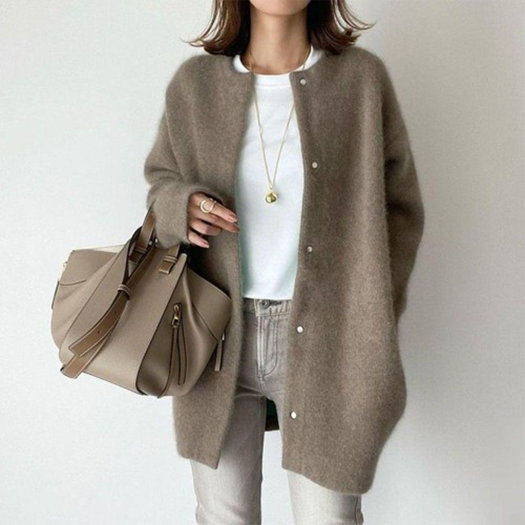 Chic Neutral Button-Up Cardigan | Effortless Elegance