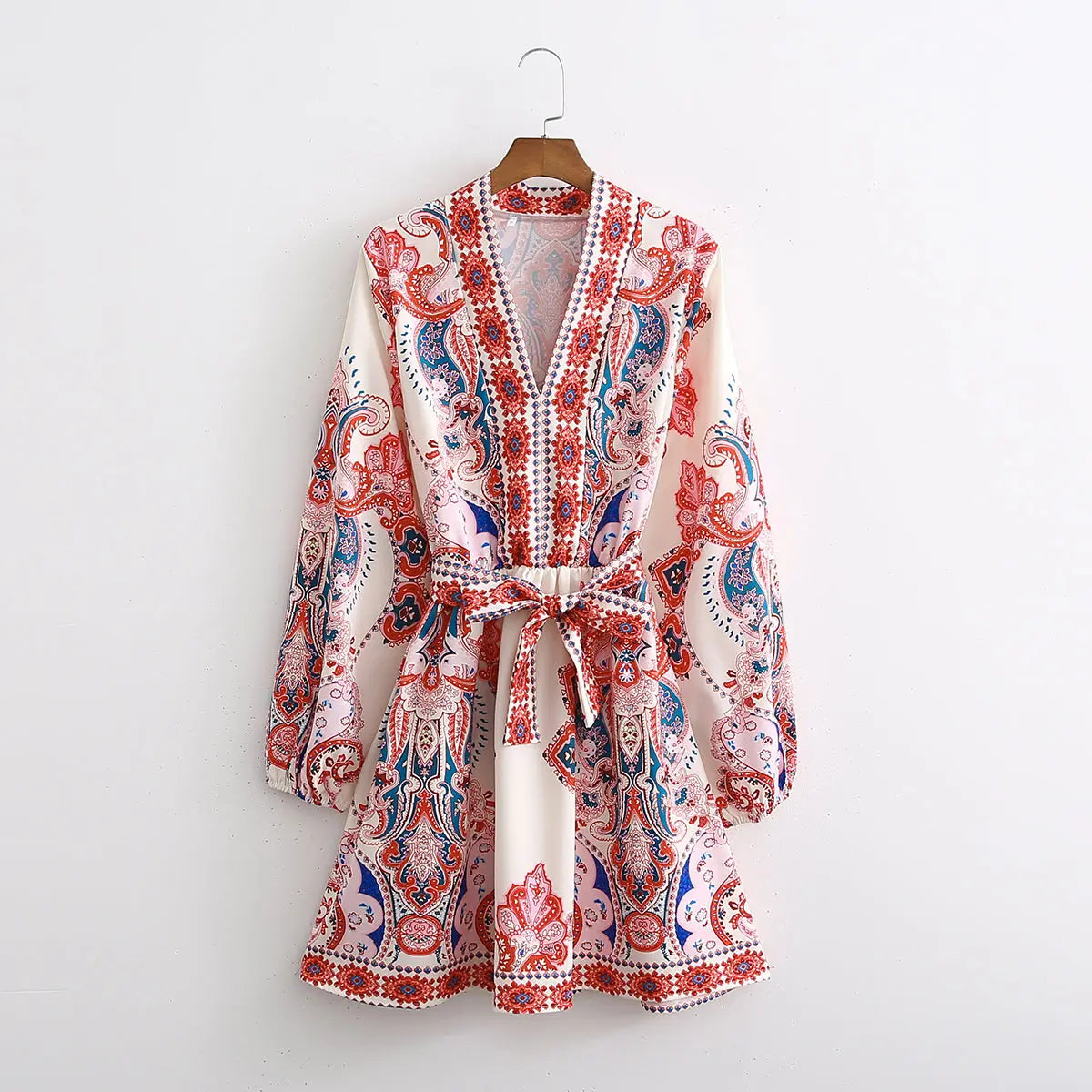 Bohemian Fable Wrap Dress | Pink | Casual | Polyester