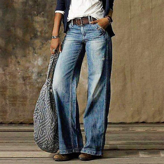 Retro Wide-Leg Jeans | Denim | Casual Outings