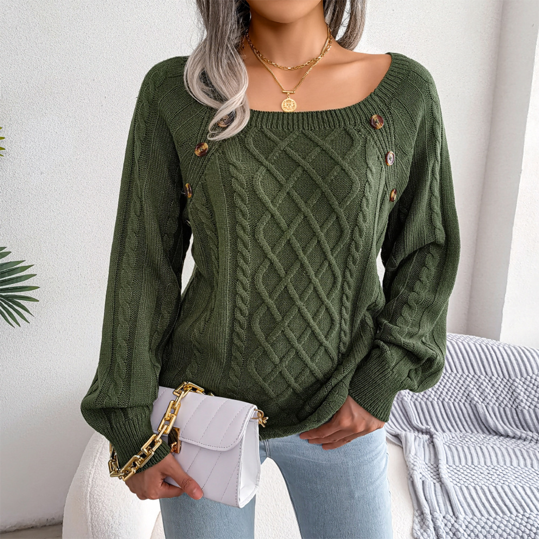 Chunky Knit Button Sweater | Cable Knit | Multiple Colors