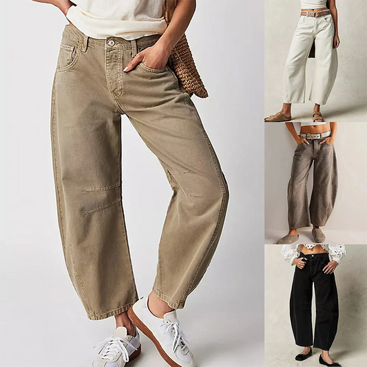 Relaxed Wide-Leg Pants | Cotton Blend | Casual Comfort