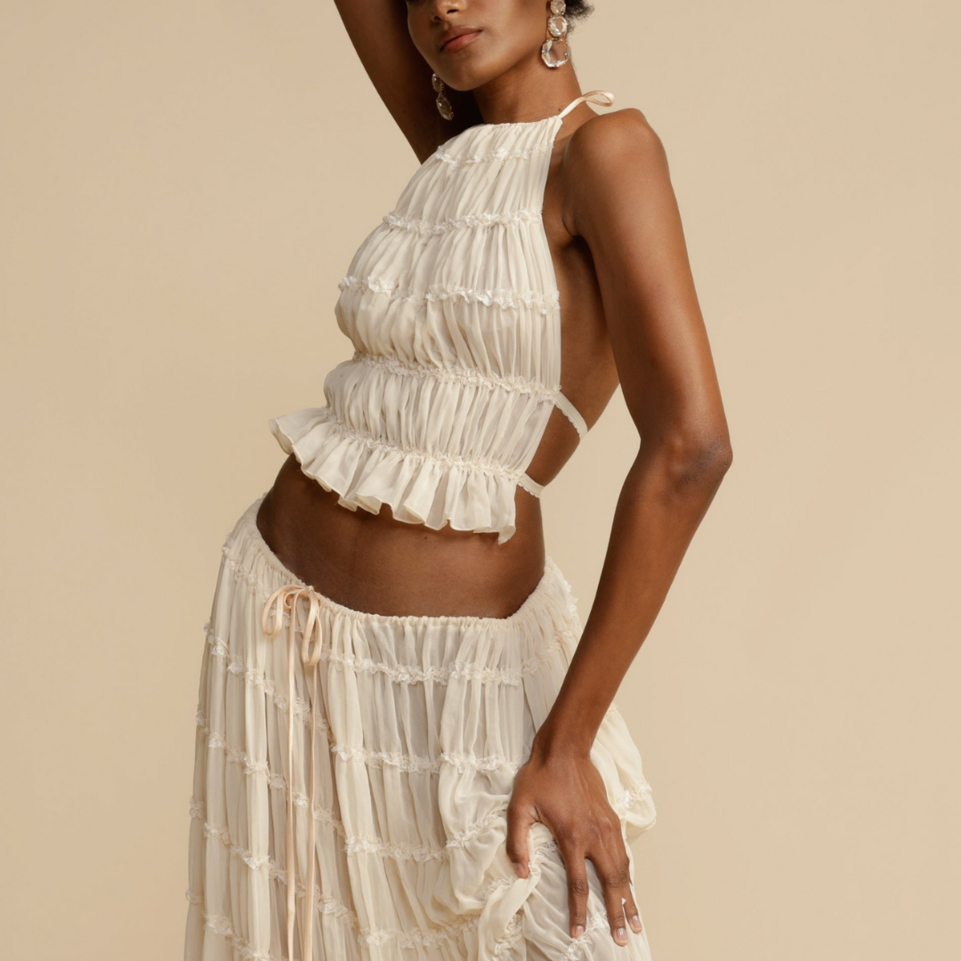 Halter Boho Maxi Dress | Elegant | Lightweight Fabric