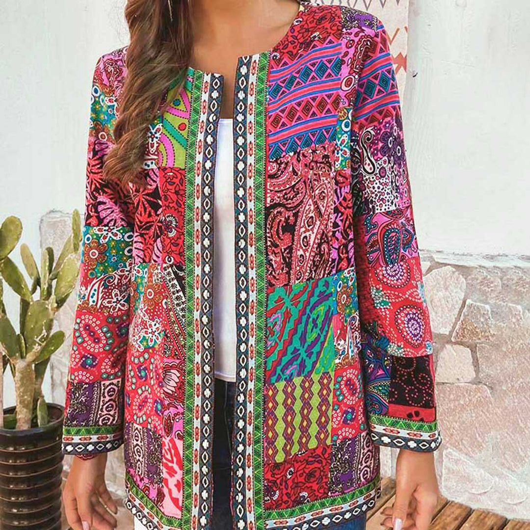 Bohemian Patchwork Jacket | Casual Wear | Cotton Blend | Multiple Colors