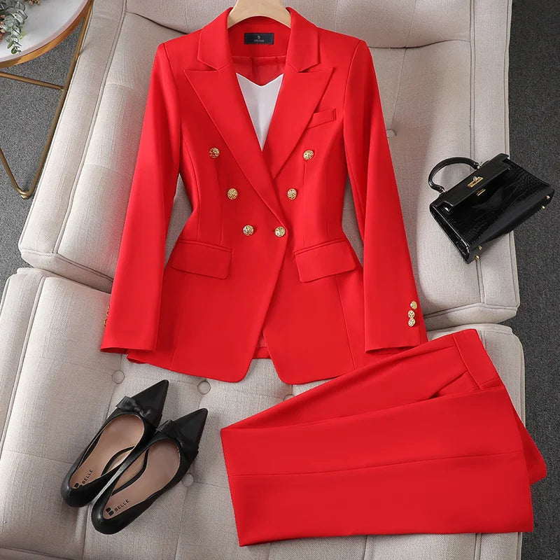 Office Lady Blazer and Pant Set | Multicolor | Polyester | Professional and Elegant