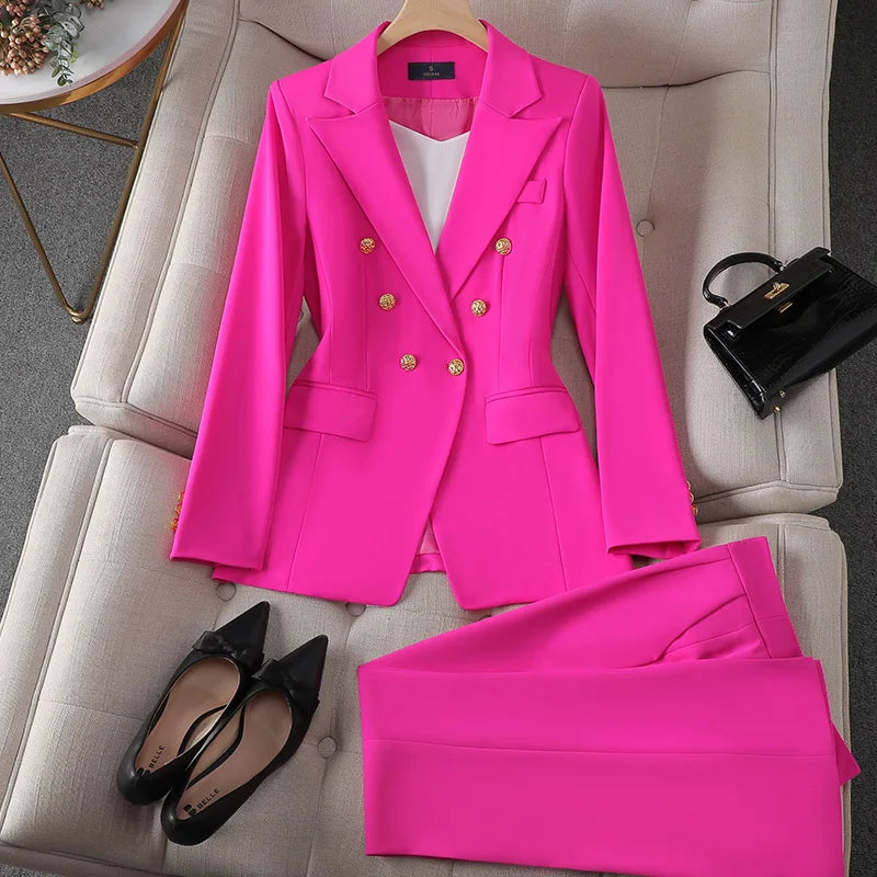 Office Lady Blazer and Pant Set | Multicolor | Polyester | Professional and Elegant