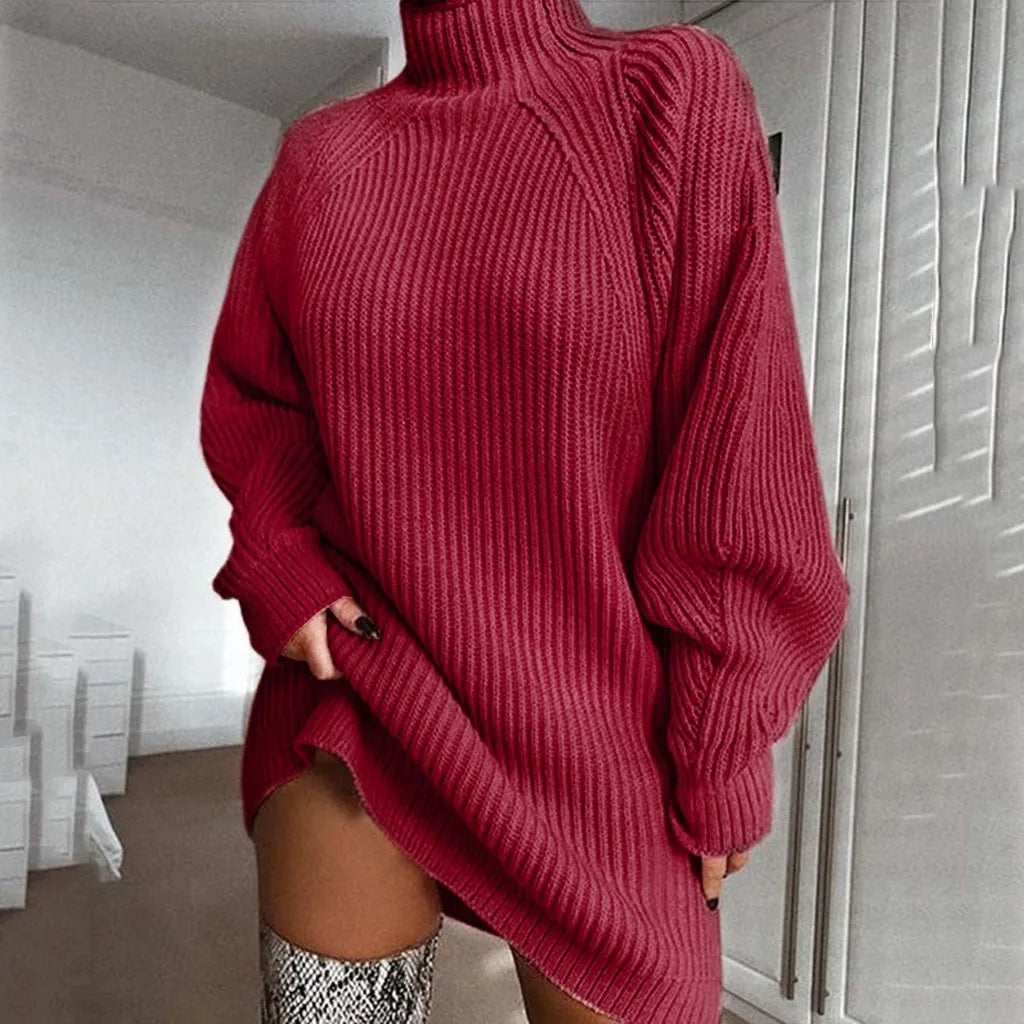 Oversized Turtleneck Sweater -  Wool - Warm and Cozy