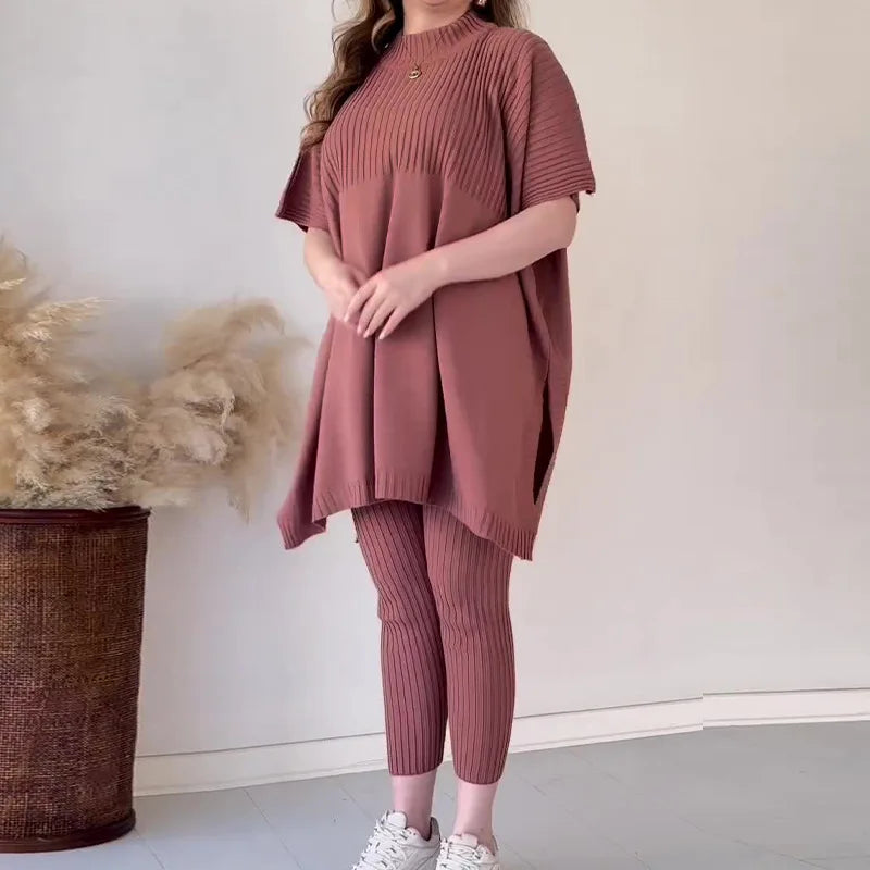Ribbed Knit Two-Piece Set | Chic & Comfortable | Effortless Style