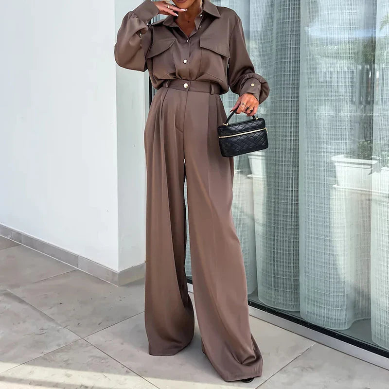 Clara | Elegant Comfort | Wide-Leg Set