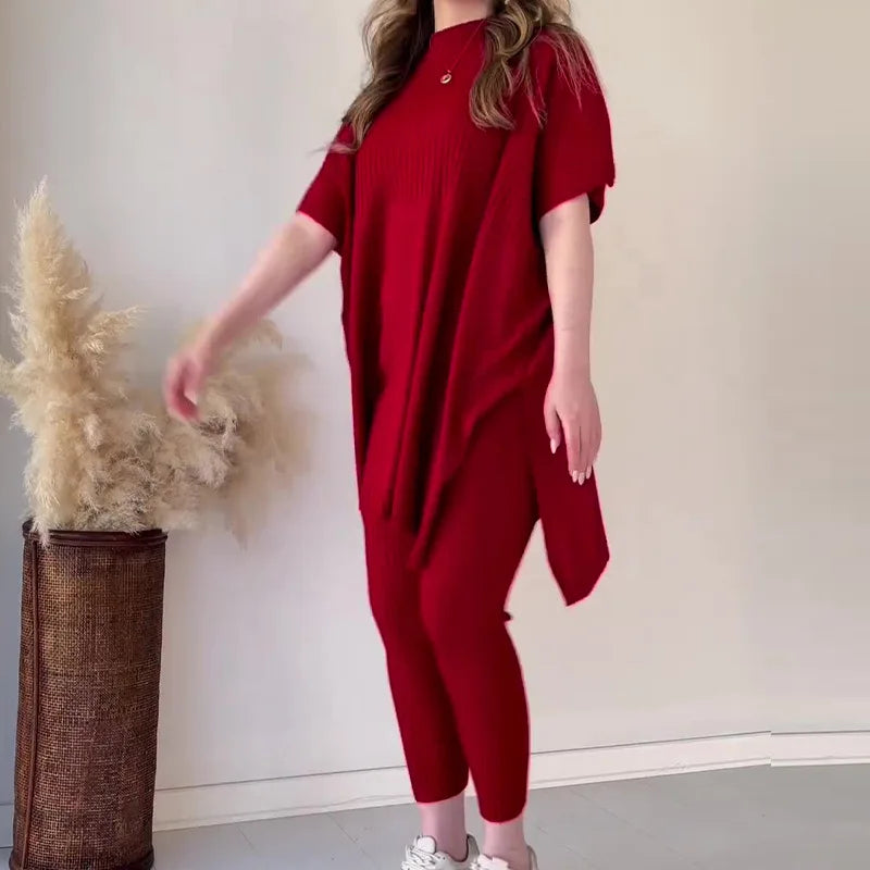 Ribbed Knit Two-Piece Set | Chic & Comfortable | Effortless Style