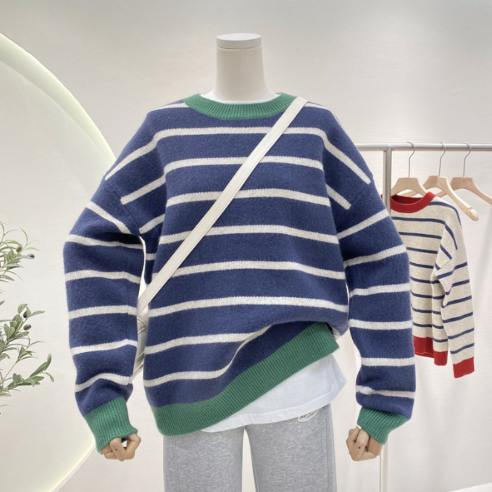 Striped Sweater | Relaxed Fit | Bold and Versatile