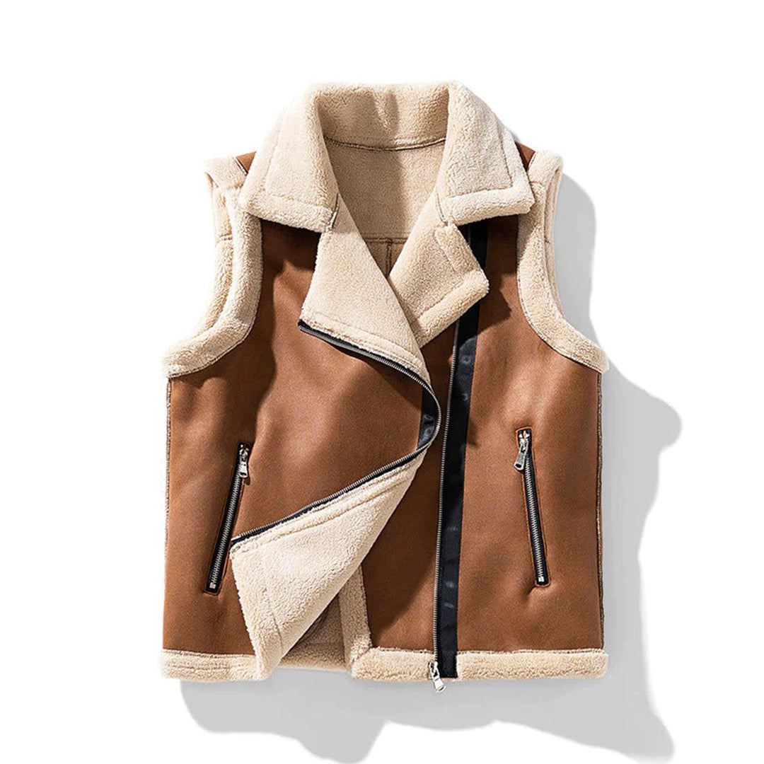 Cozy Sherpa Vest | Modern Zippered Design