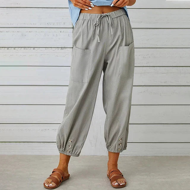 Linen Blend Drawstring Pants | Lightweight & Relaxed | Effortless Everyday Wear