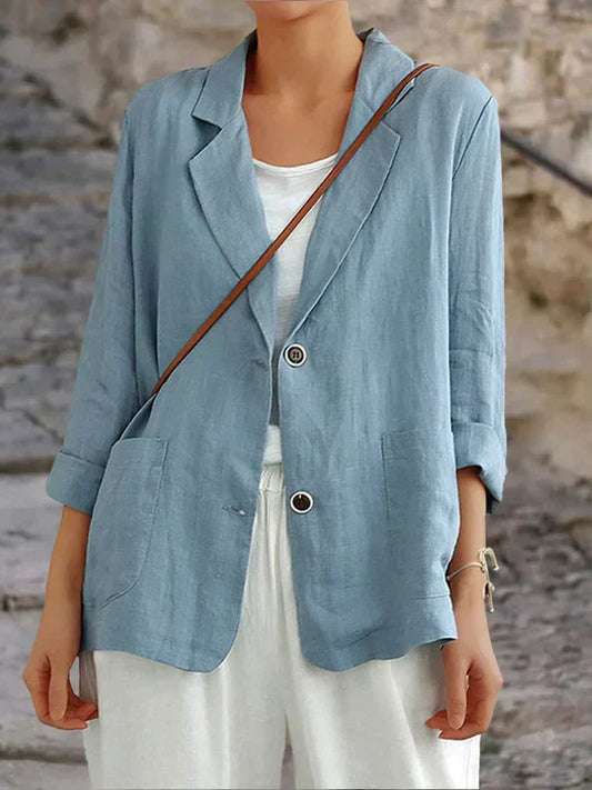 Linen Casual Blazer | Beige | Linen | Light and Stylish