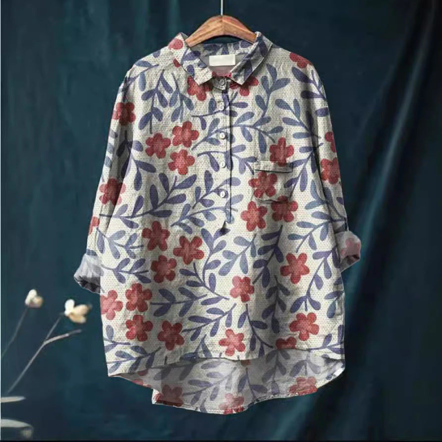 Ava | Bird Print | Casual Style | Button-Up Shirt