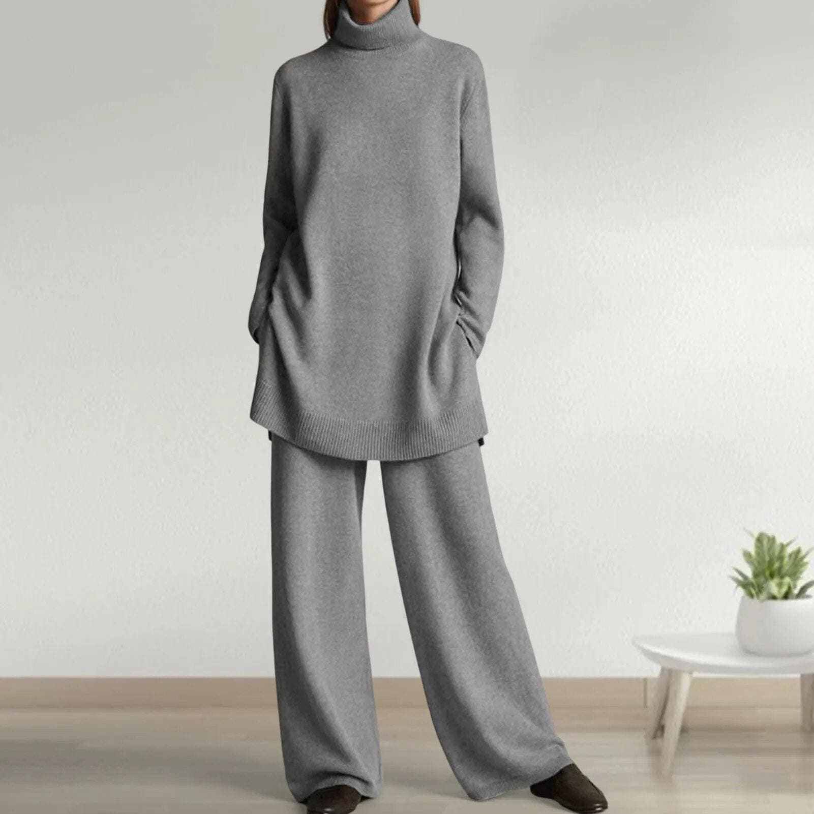 Turtleneck and Wide-Leg Pants Set | Sophisticated Style | Ultimate Comfort