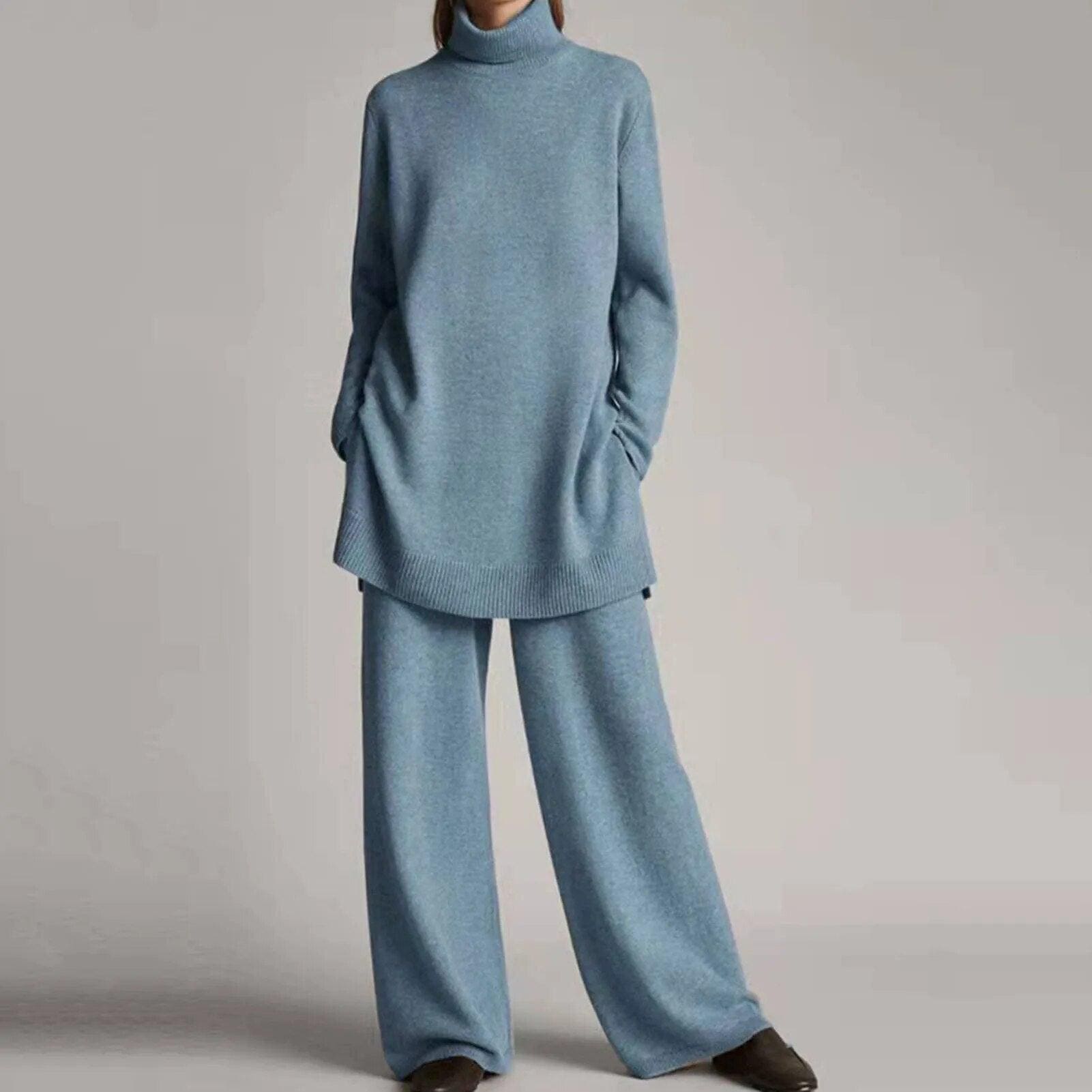 Turtleneck and Wide-Leg Pants Set | Sophisticated Style | Ultimate Comfort