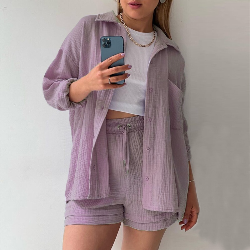 Cotton Lounge Set | Relaxed Fit | Breathable Fabric