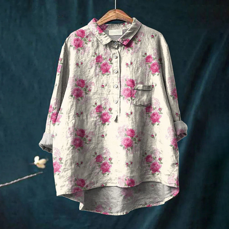 Ava | Bird Print | Casual Style | Button-Up Shirt