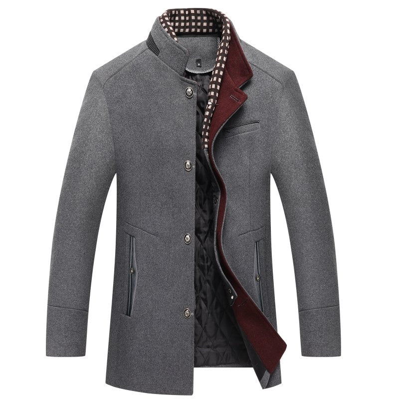 Men’s Quilted Wool Coat | Urban Warmth | Insulated Comfort | Wool Blend