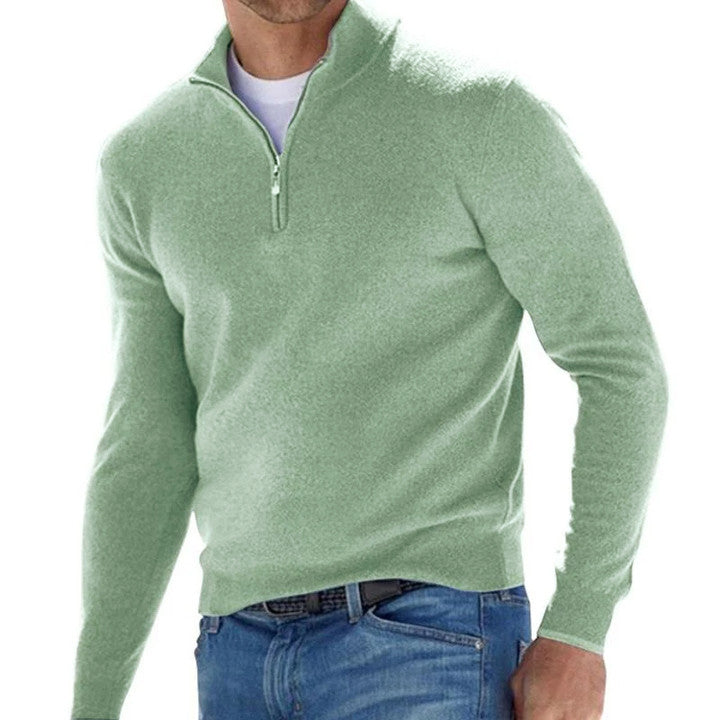 Half-Zip Sweater | Cotton Blend | Stylish and Comfortable