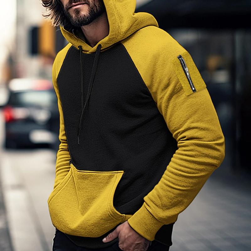 Colour-Block Hoodie | Cotton Blend | Bold and Comfortable