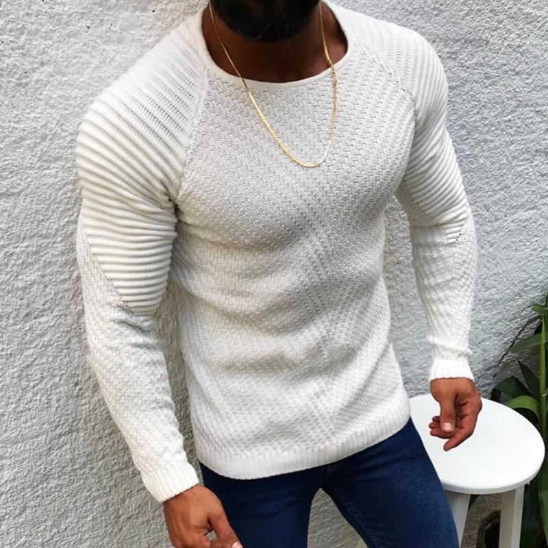 Ribbed Knit Crewneck Sweater | Slim Fit | Stylish and Comfortable