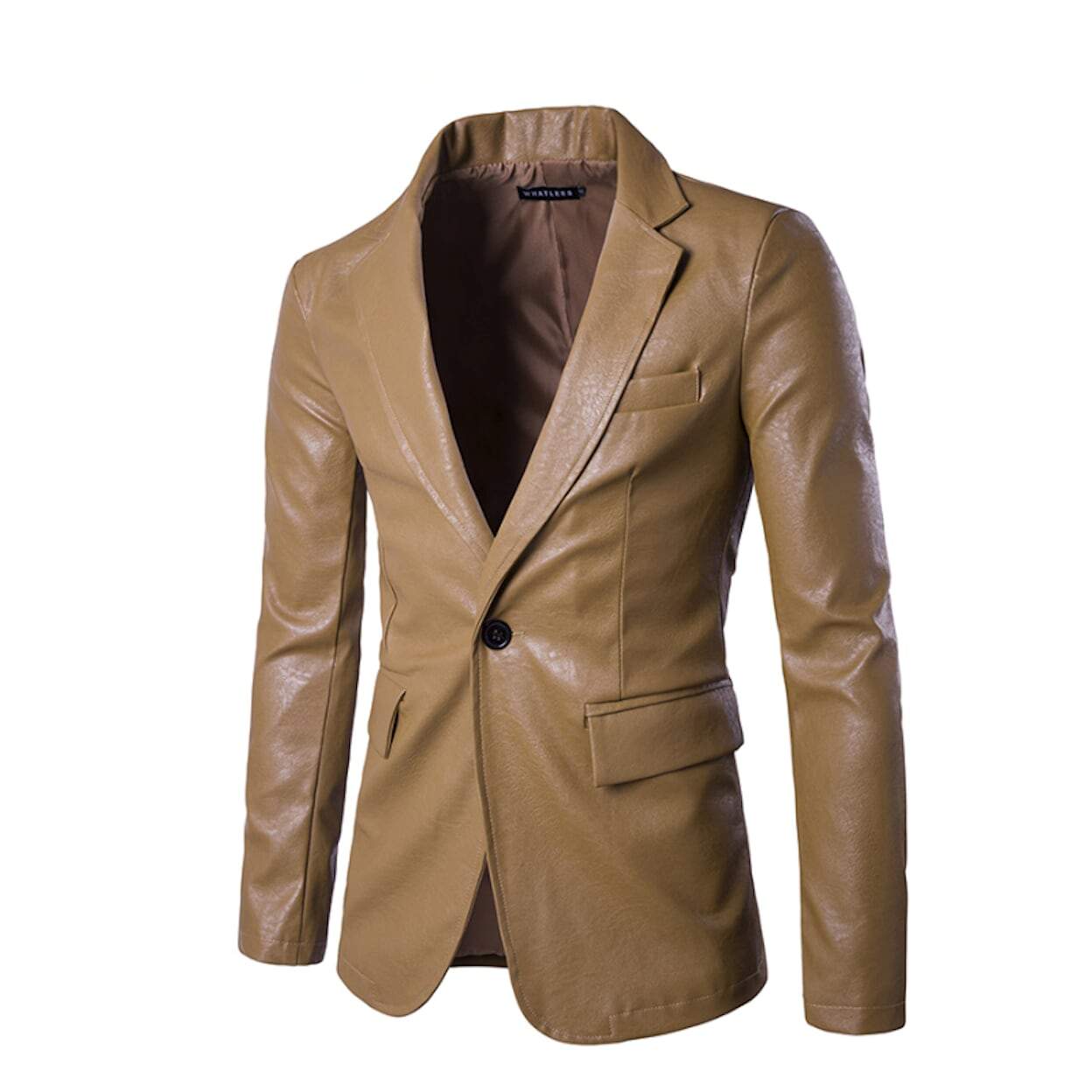 Faux Leather Blazer | Tailored Fit | Contemporary Style