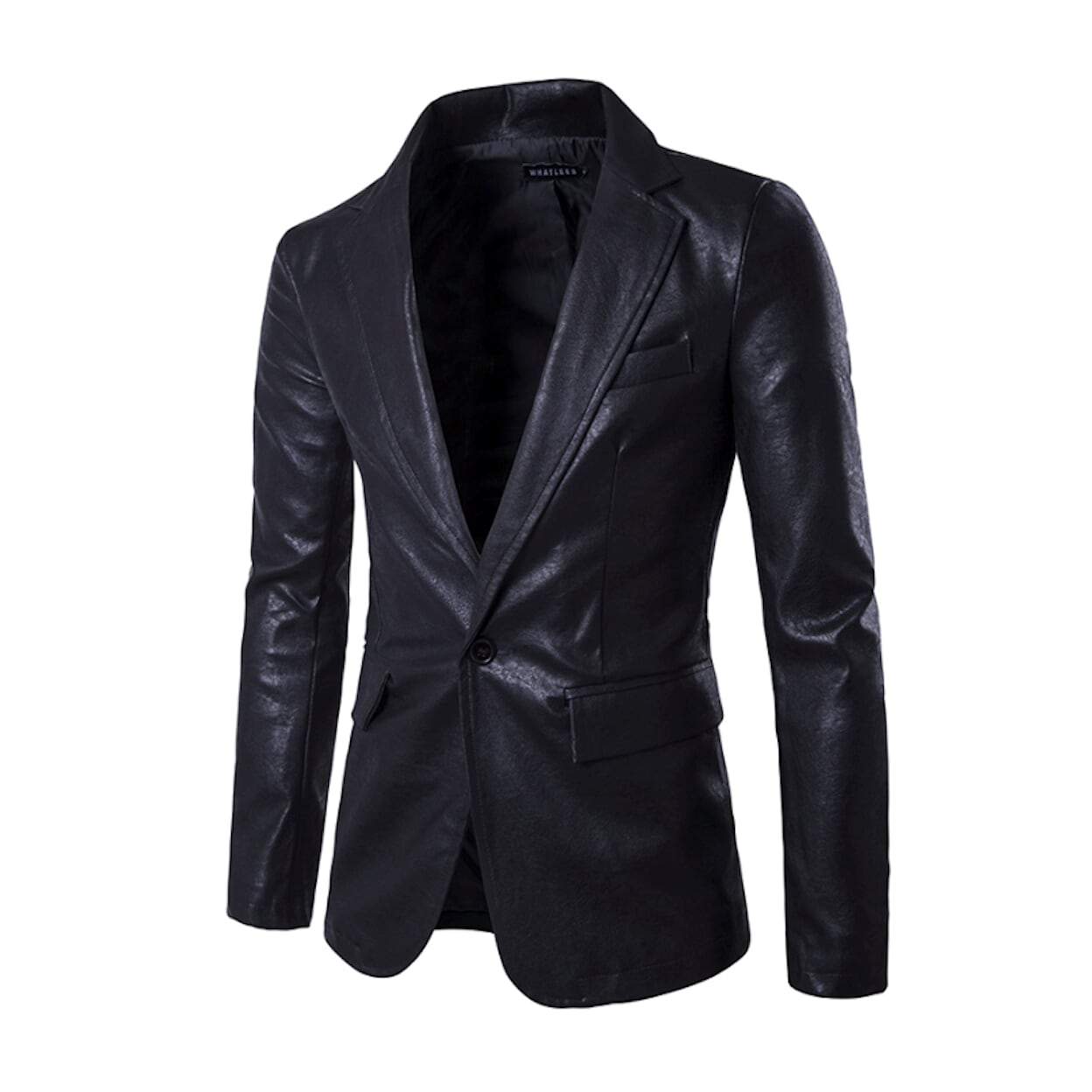 Faux Leather Blazer | Tailored Fit | Contemporary Style